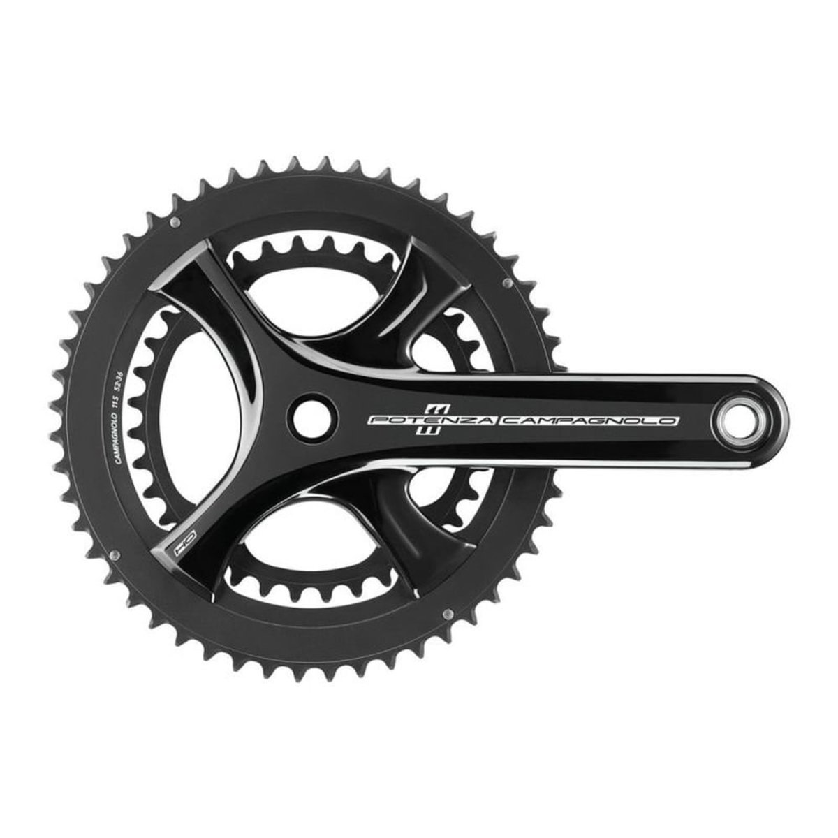 Шатуны Campagnolo Potenza 11S Ultra Torque 172.5mm 36-52 Black Alu фото 