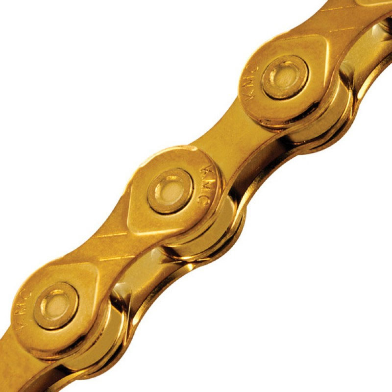 Ланцюг інд. 112 зв. 1 / 2x11 / 128 KMC X10 TI-N gold фото 