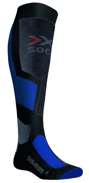 Носки сноубордические  x-socks , X7A Antracite/Azure, 45/47