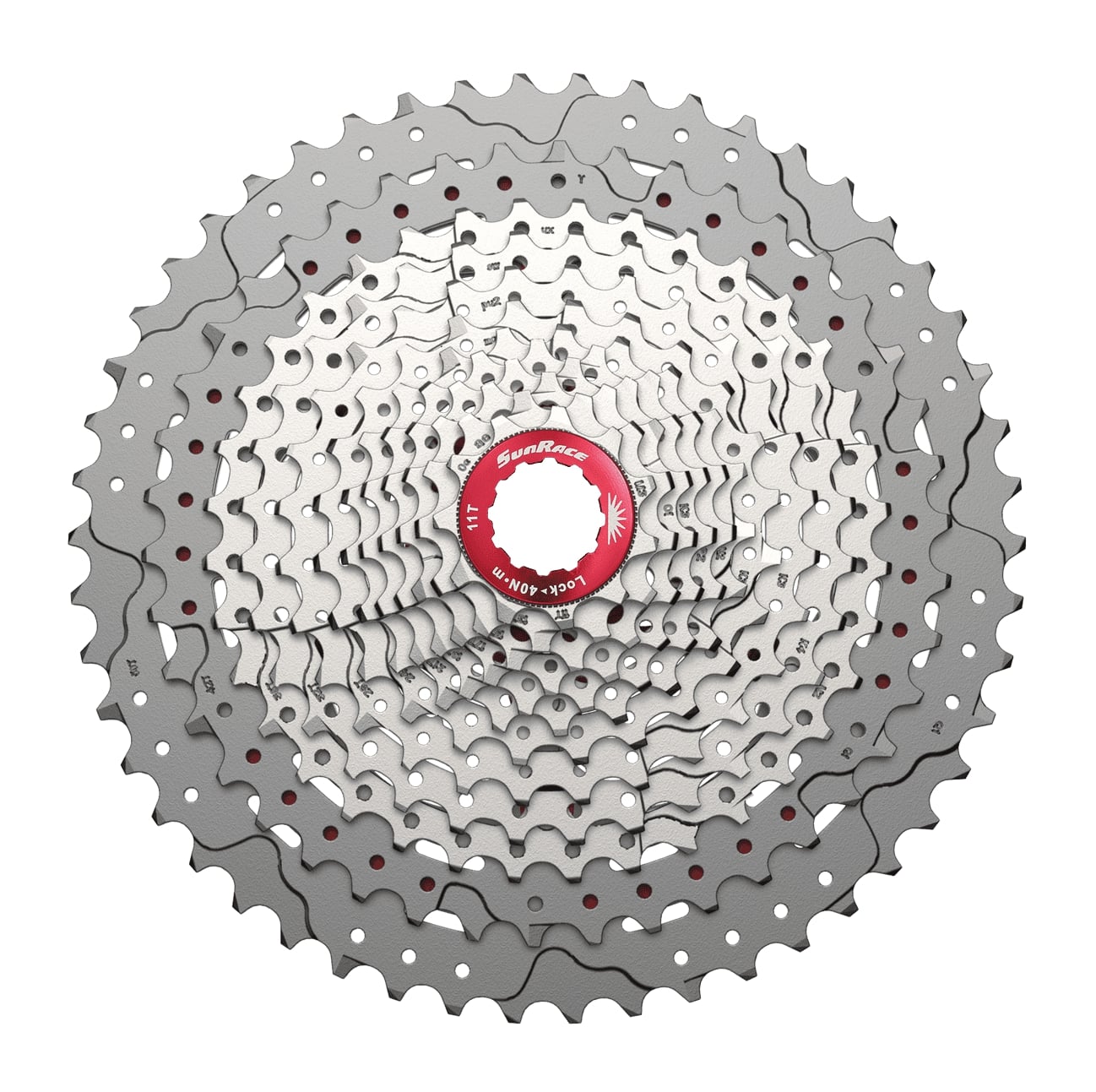 Кассета 12-k 11-51T SUN RACE MZ800 MTB алюминиевый паук, Metallic Silver фото 