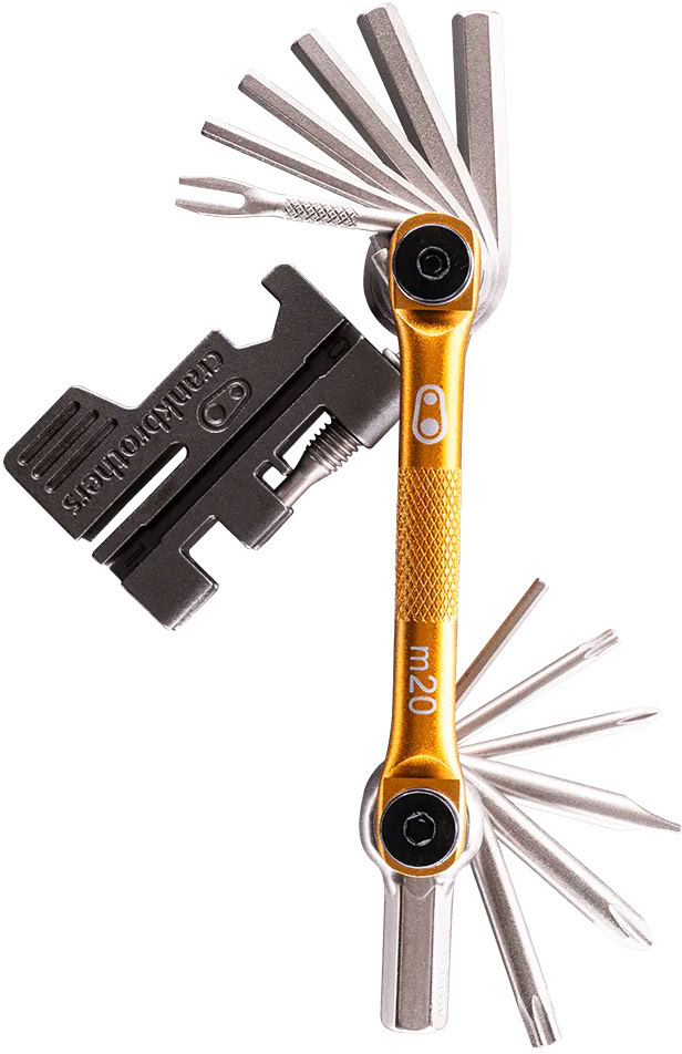 Мультитул Crankbrothers M20, 2/2.5/3/4/5/6/8мм, T10/Т25, Phillips #1/2, flat #1, інструмент для безкамерних шин ключі для спиць, вижимка ланцюга, чорн фото 4