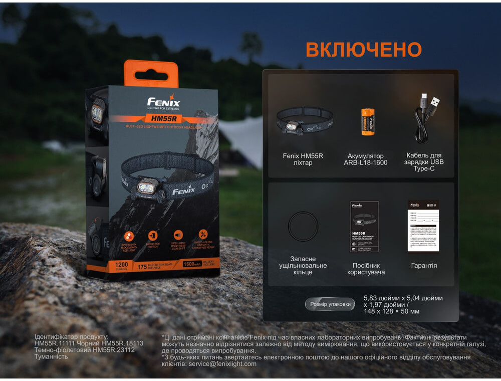 Ліхтар налобний Fenix HM55R, рожевий фото 10