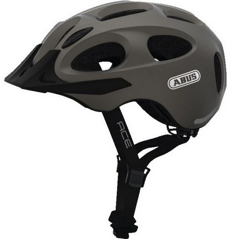 Шлем ABUS YOUN-I ACE, размер L (56-61 см), Metallic Silver, серебристо-черный