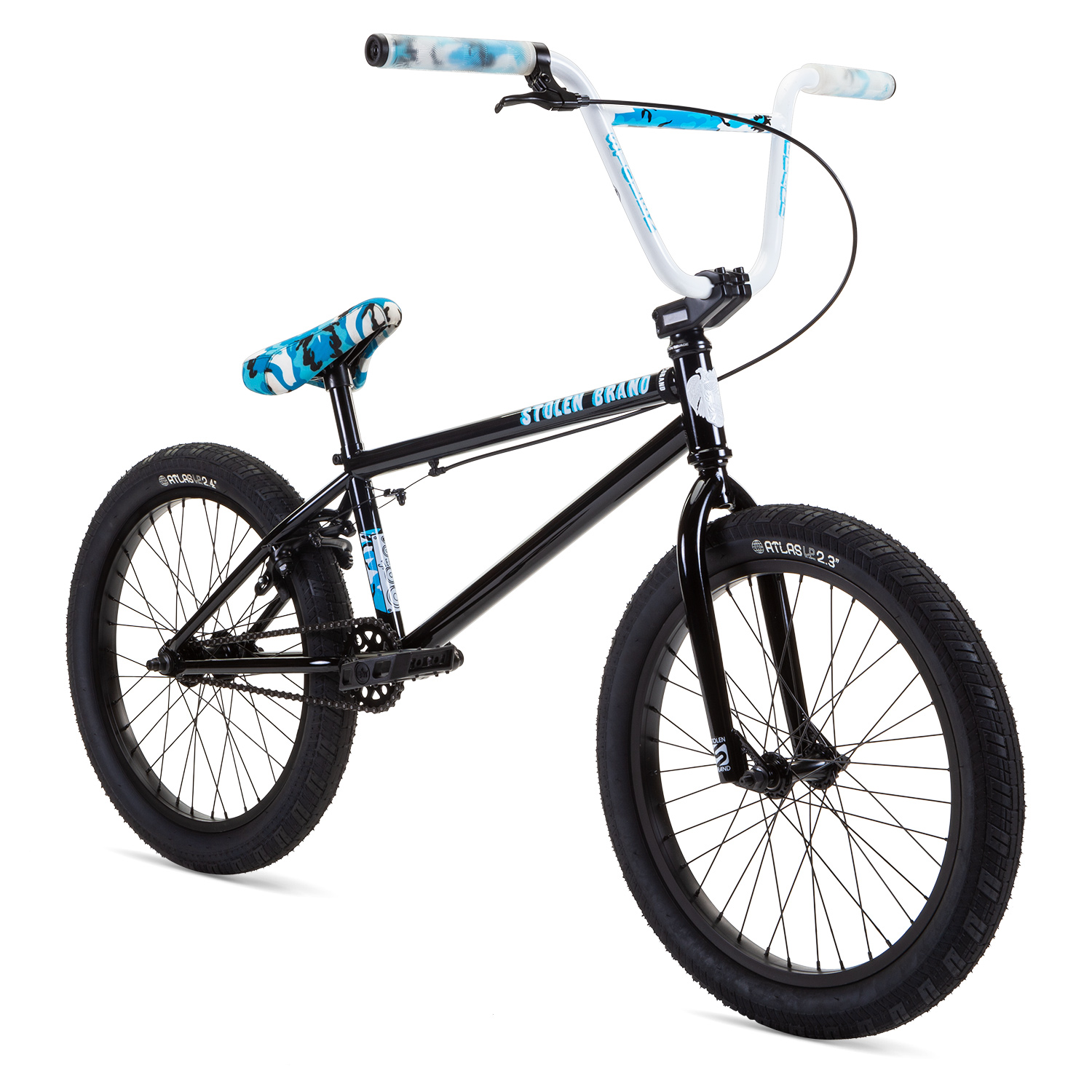 Велосипед 20" Stolen STEREO 20.75" BLACK W/ SWAT BLUE CAMO (FM seat) A2 фото 2