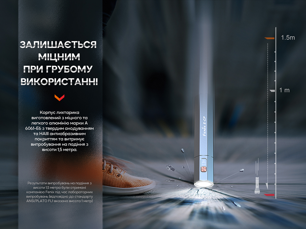 Фонарь ручной Fenix E-CP, голубой фото 13