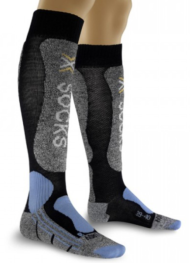 Термоноски лыжные женские x-socks, X56 Marine/Sky Blue, 37/38 фото 