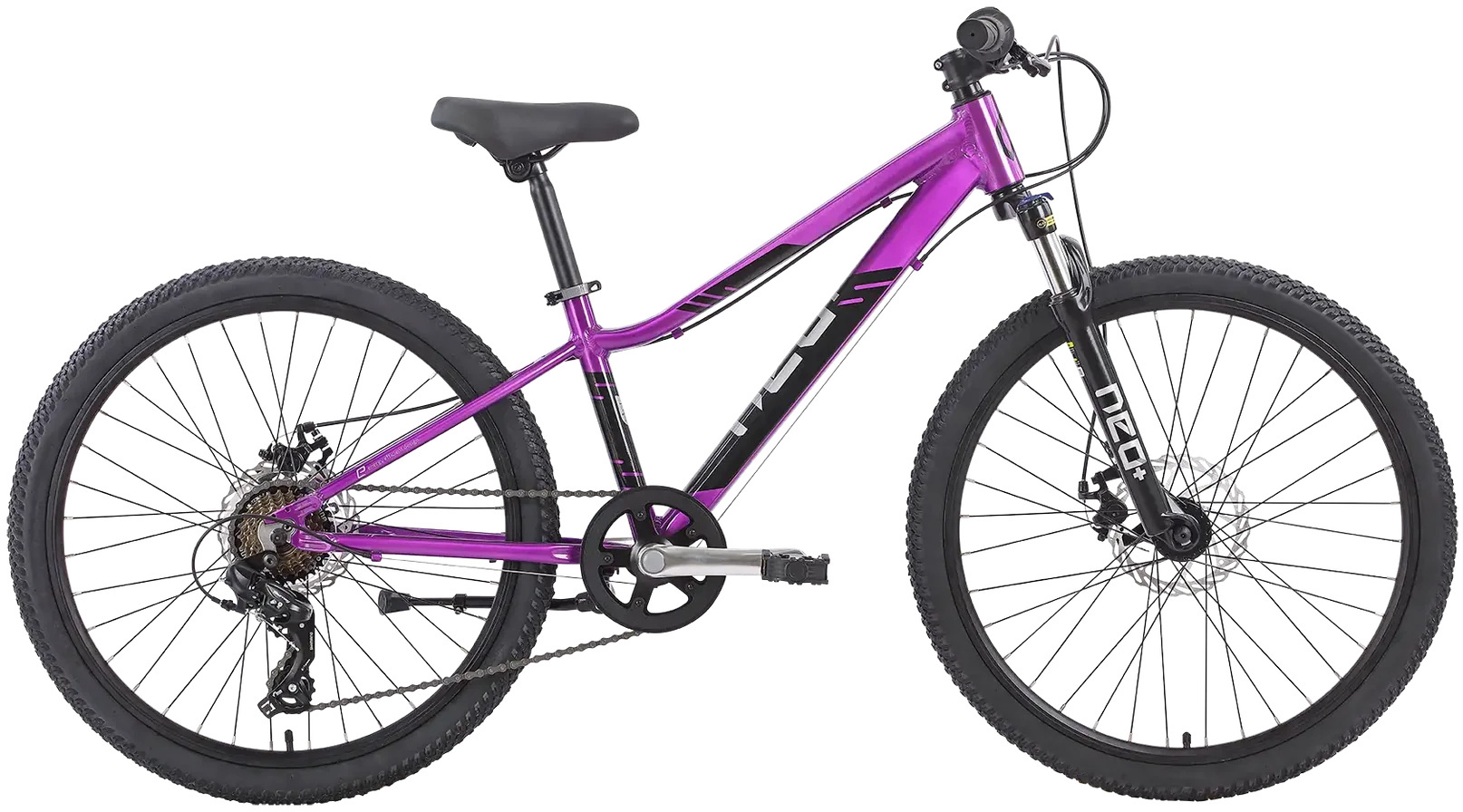 Велосипед 24" Apollo NEO Disc+ 7s girls Chrome Purple фото 
