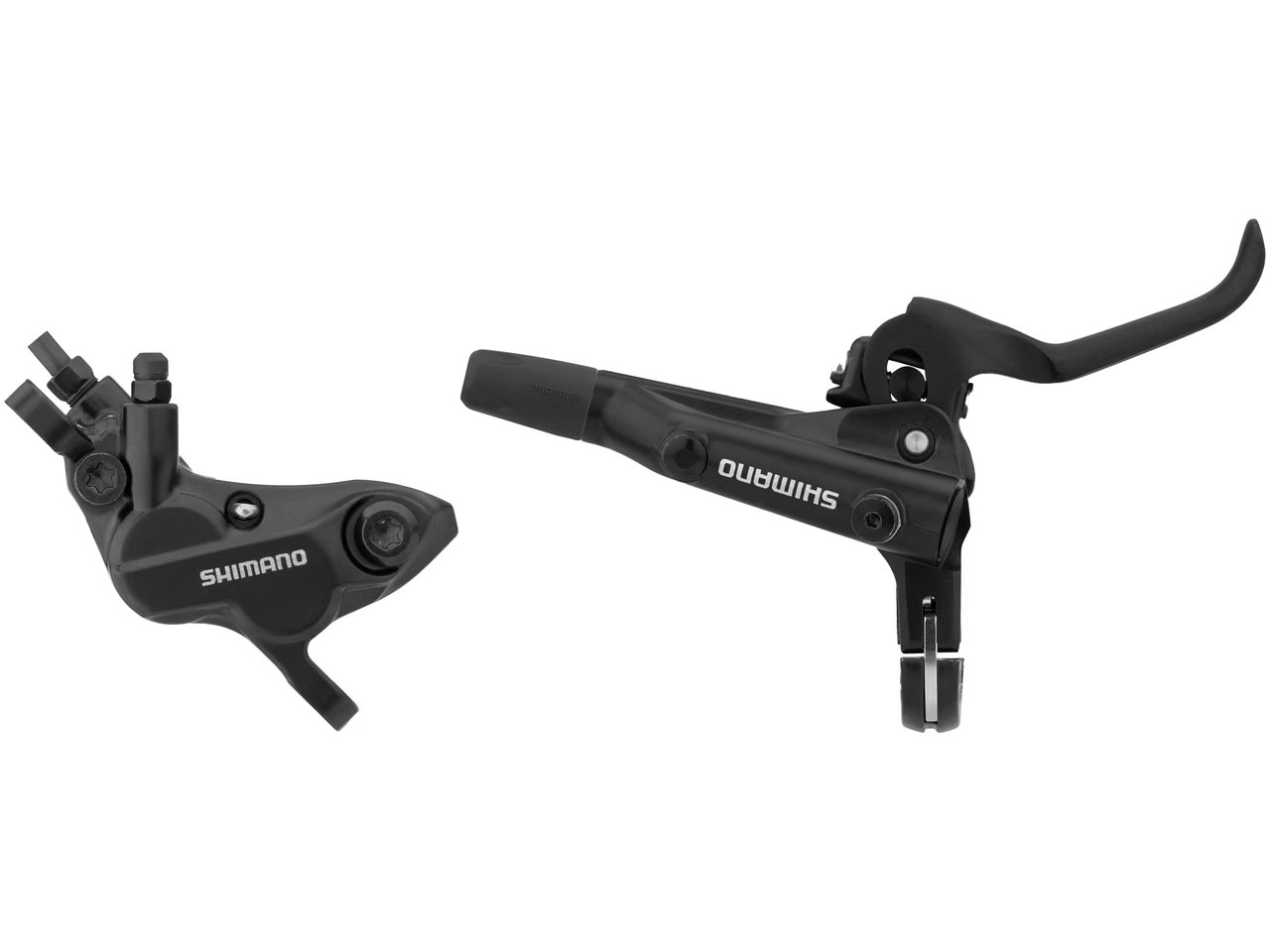 Тормоз дисковый гидравлический Shimano MT501-E, задний (правая ручка, 4-поршн. калипер BR-MT520, гидролиния 1700 мм, D03S) фото 