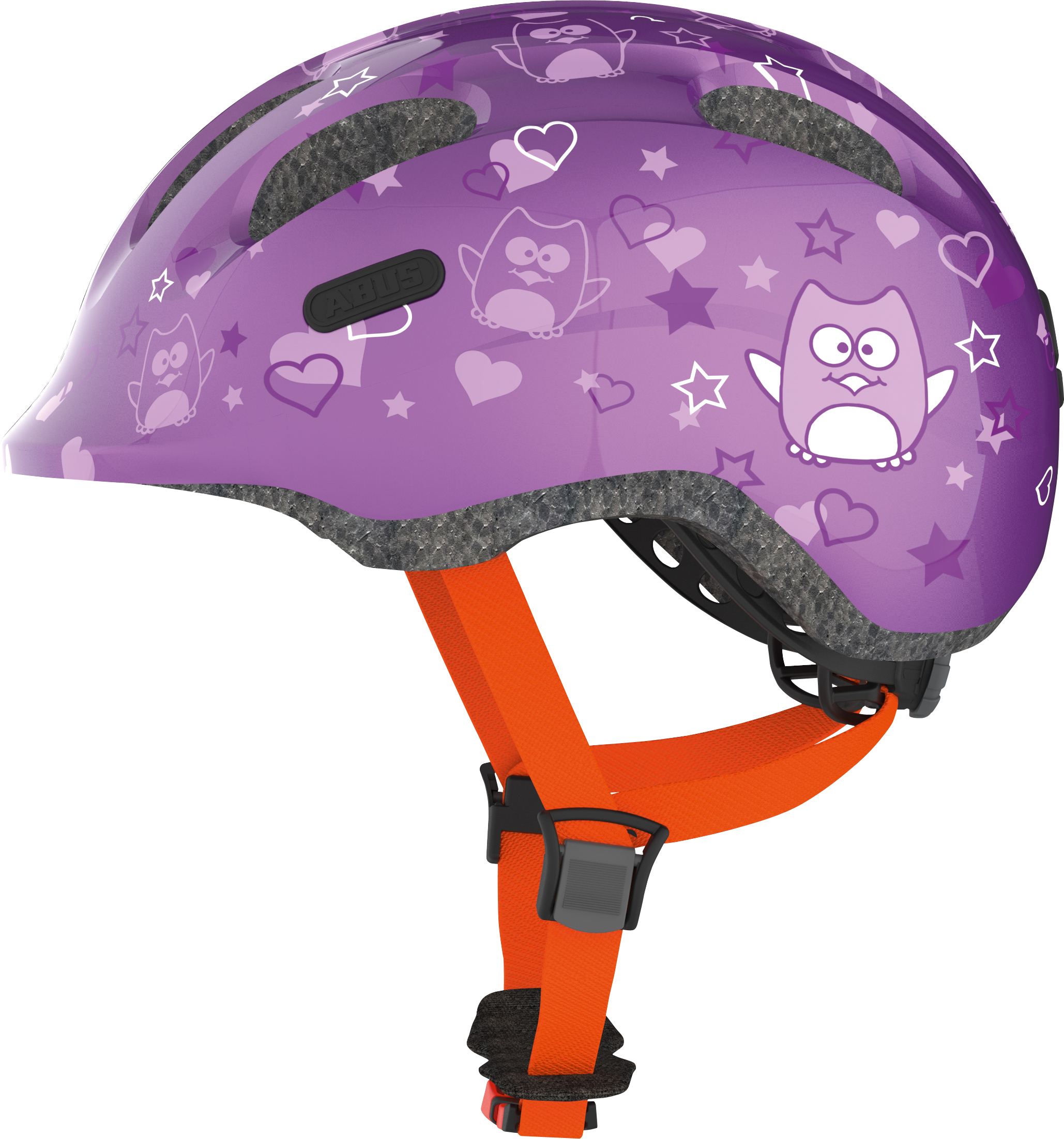 Шлем детский ABUS SMILEY 2.0, размер M (50-55 см), Purple Star, фиолетовый