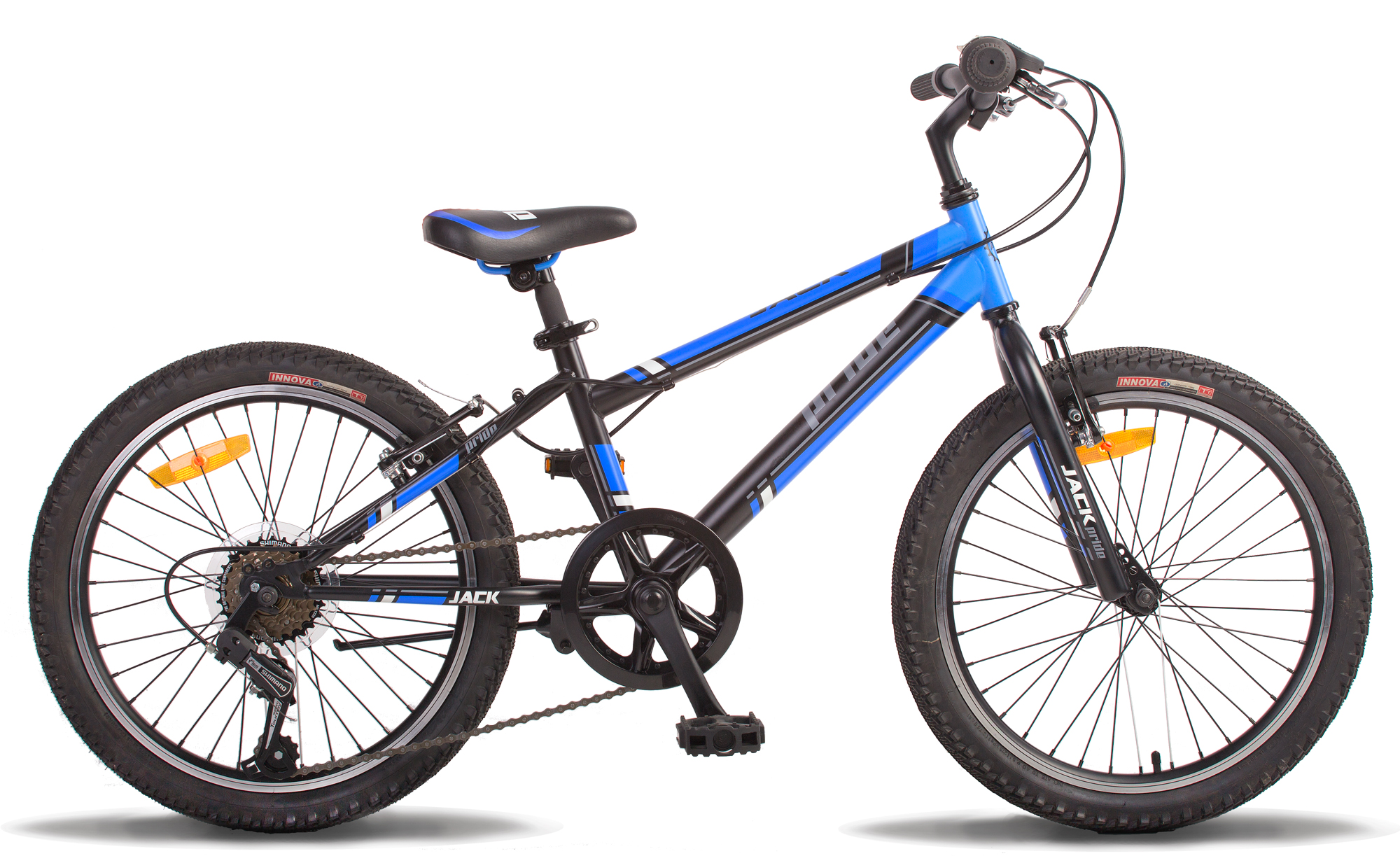 Велосипед 20 '' Pride JACK 6 чорно-синій матовий 2015 фото 