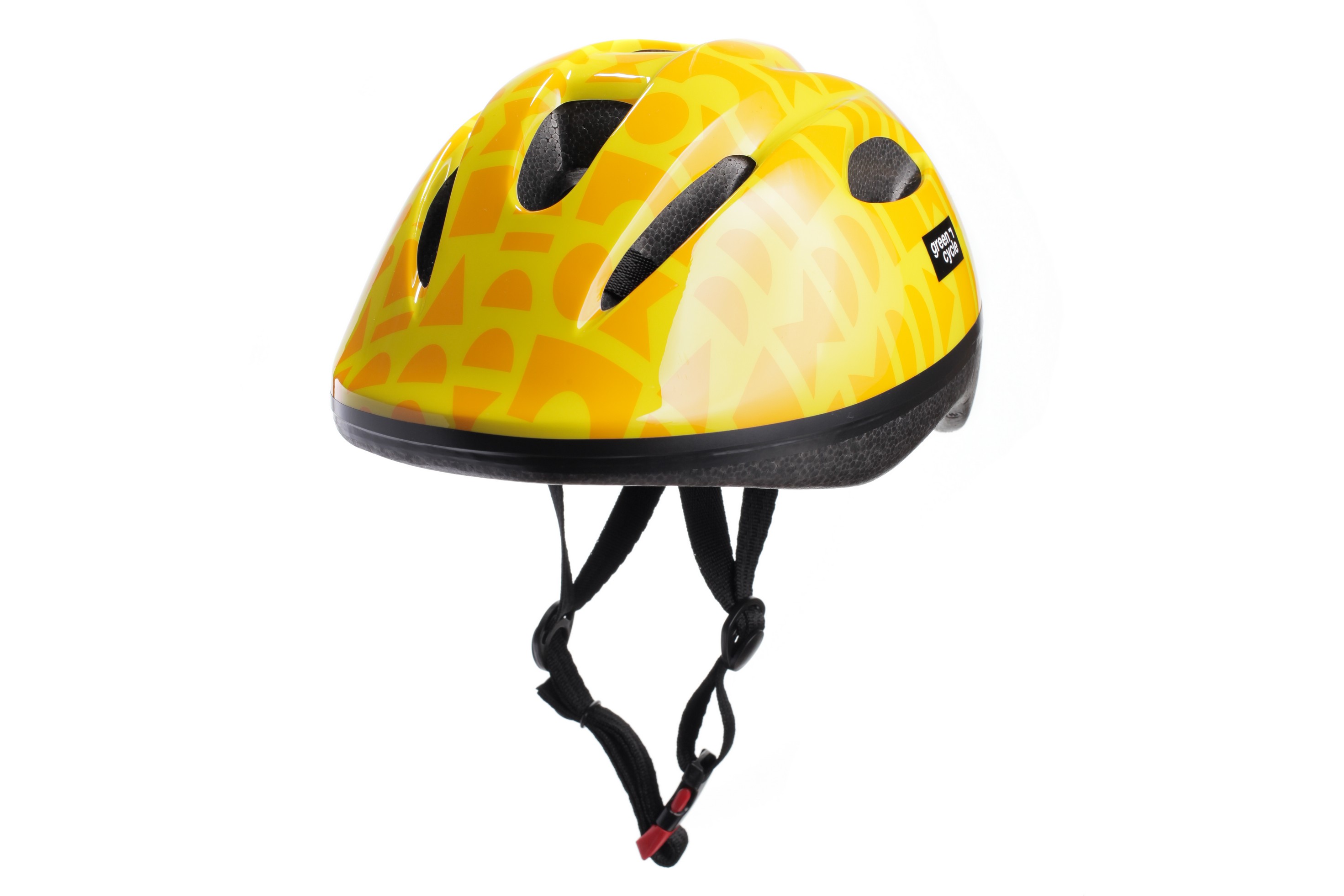 Шлем детский Green Cycle FLASH размер 48-52см желтый лак фото 1