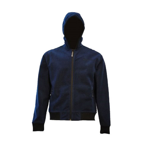 Куртка с капюшоном мужская, флис, синяя XL фото 