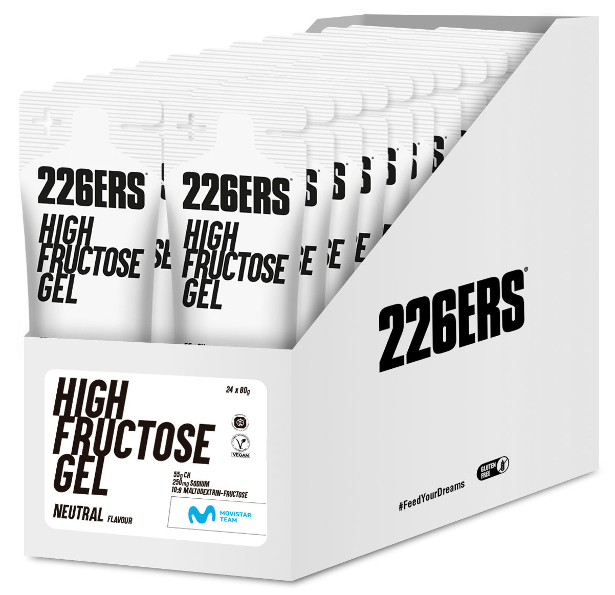 Гель 226ERS High Fructose 50г вуглеводів нейтральний 80г 24шт/уп 1920г фото 