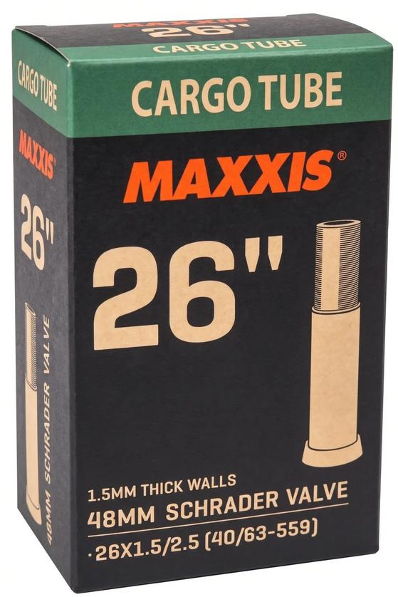 Камера 26x1.5/2.5 Maxxis CARGO, AV 48 мм фото 