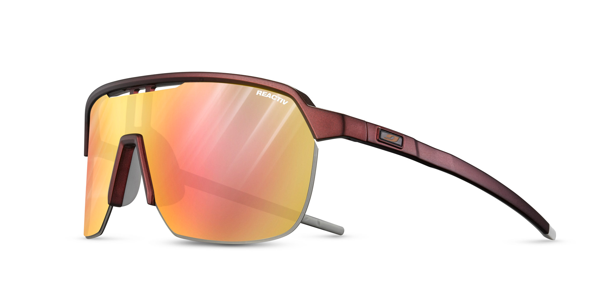 Очки Julbo FREQUENCY REACTIV PERFOMANCE 1-3 LIGHT AMPLIFIER, бордовые, фотохромная линза фото 