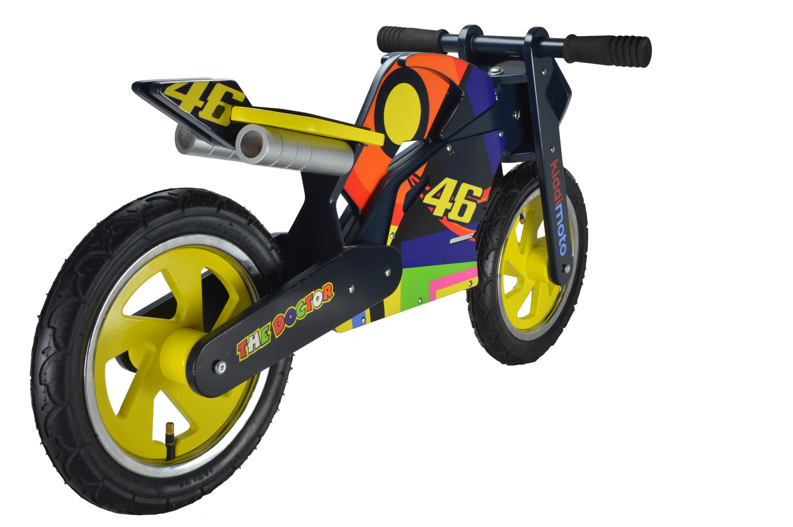 Беговел 12" Kiddimoto Heroes деревянный, с автографом Valentino Rossi фото 3