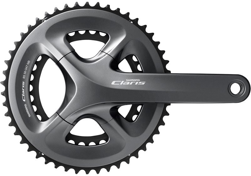 Шатуны Shimano FC-R2000 CLARIS, 170 мм, 2x8-ск., 50x34T, интегрированная ось, без каретки фото 