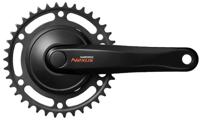 Шатуны Shimano FC-C6000 NEXUS, 170 мм, 38T, черные фото 1