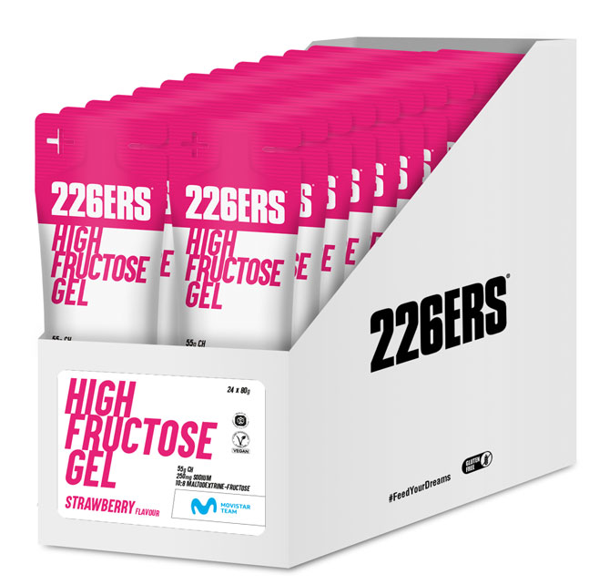 Гель 226ERS High Fructose 55г углеводов Клубника 80г 24шт/уп 1920г фото 