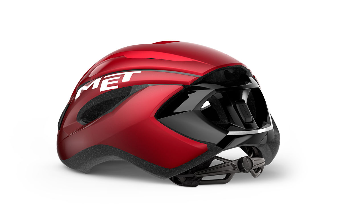 Шолом Met STRALE CE розмір M (52-58), red metallic/glossy, червоний металік глянцевий фото 3