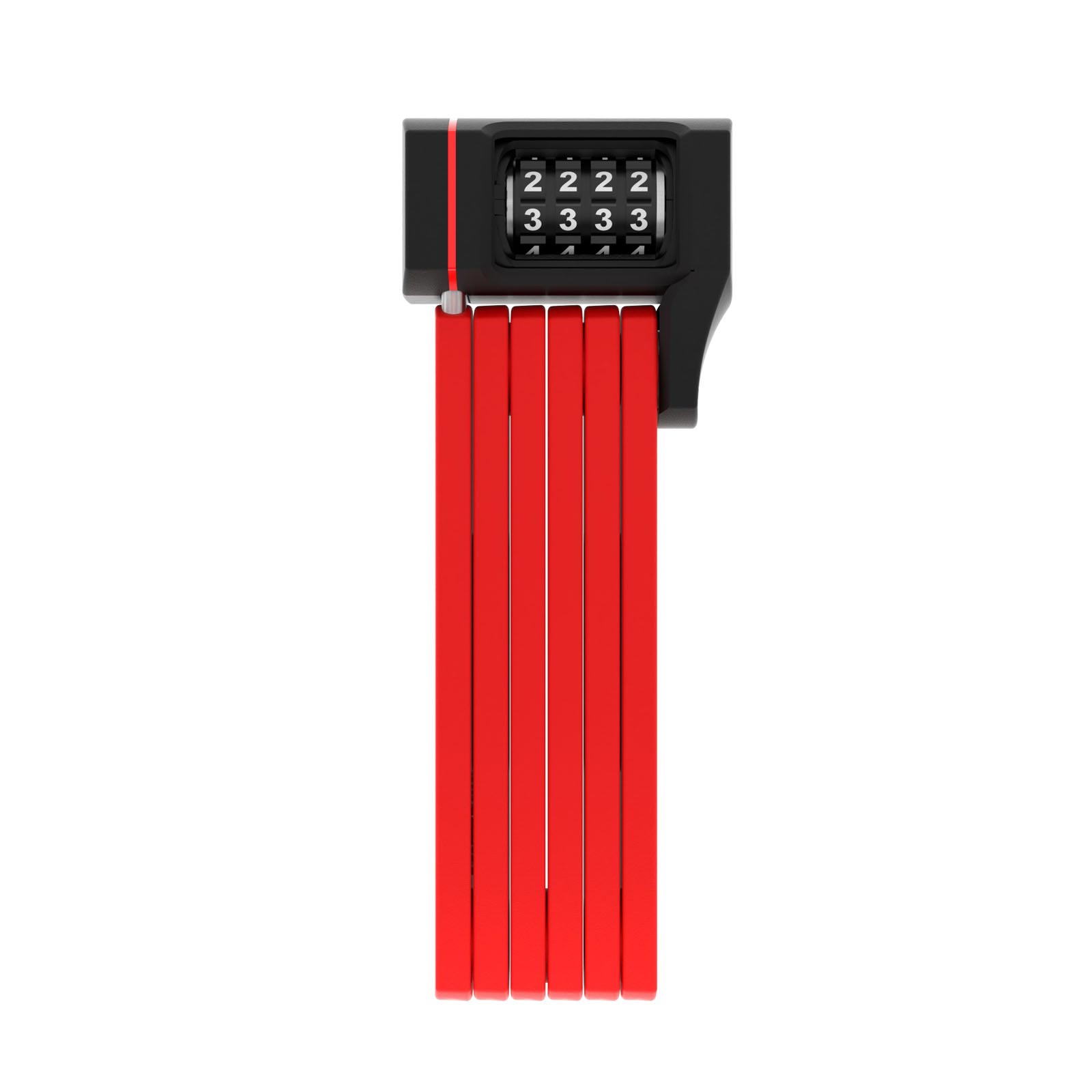 Замок сегментный ABUS Bordo uGrip, 80х5мм, кодовый на 4 цифры, красный фото 