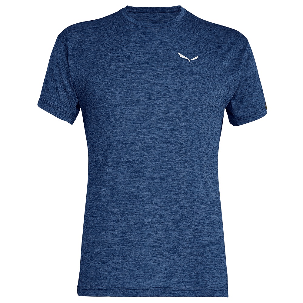 Футболка Salewa PUEZ MELANGE DRY M S/S TEE 26537 8675 чоловіча, розмір 46/S, синя фото 1