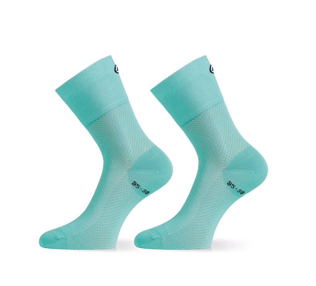 Шкарпетки ASSOS Mille GT Socks Aqua, бірюзові, II/43-46 фото 2