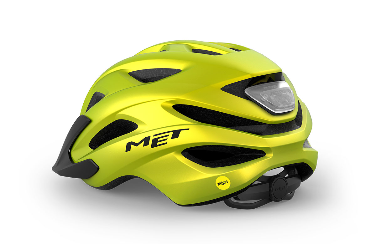 Шолом Met CROSSOVER MIPS CE розмір UN (52-59), Lime Yellow Metallic Matt фото 3