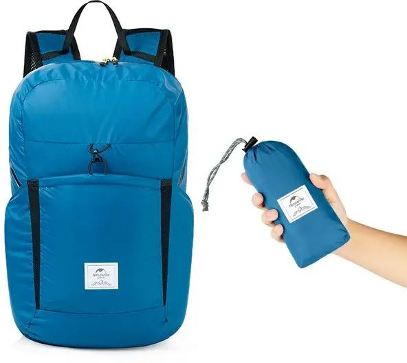 Рюкзак Naturehike Ultralight NH17A017-B, 22 л, голубой фото 2