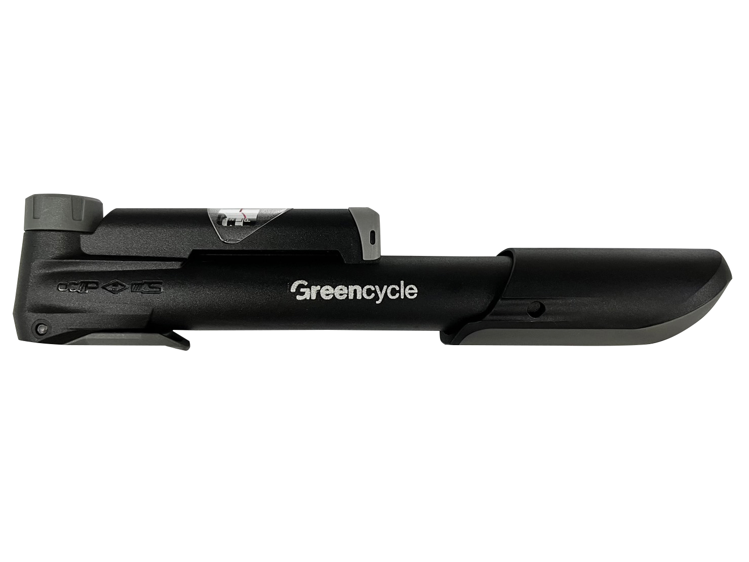Мининасос Green Cycle GPM-041CP, пластиковый с манометром, Presta+Schrader, 120psi фото 