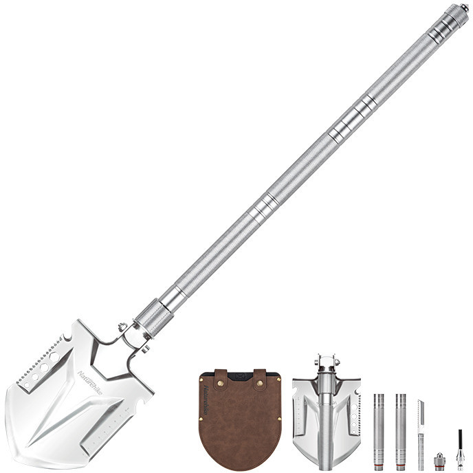 Лопата Naturehike Multifunctional Outdoor Shovel NH20GJ002, срібляста фото 