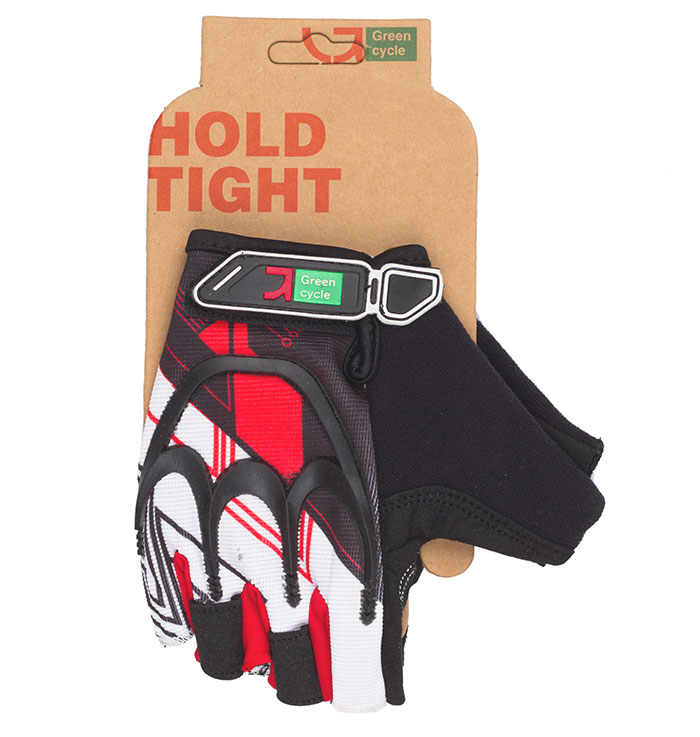 Перчатки Green Cycle NC-2501-2015 MTB Gel без пальцев S черно-красные фото 