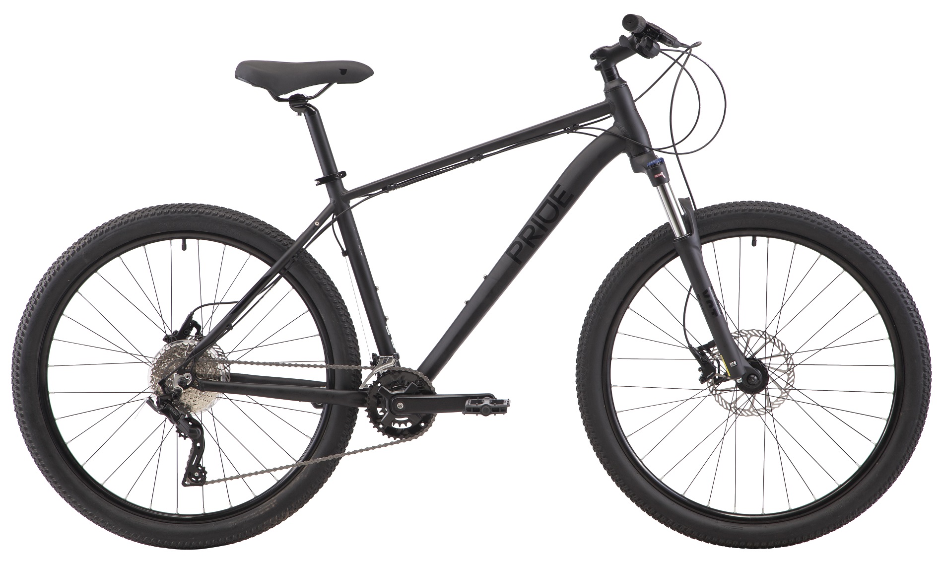 Велосипед 27,5" Pride MARVEL 7.3 рама - L 2023 черный (тормоза SRAM, задний переключатель и манетка - MICROSHIFT) фото 