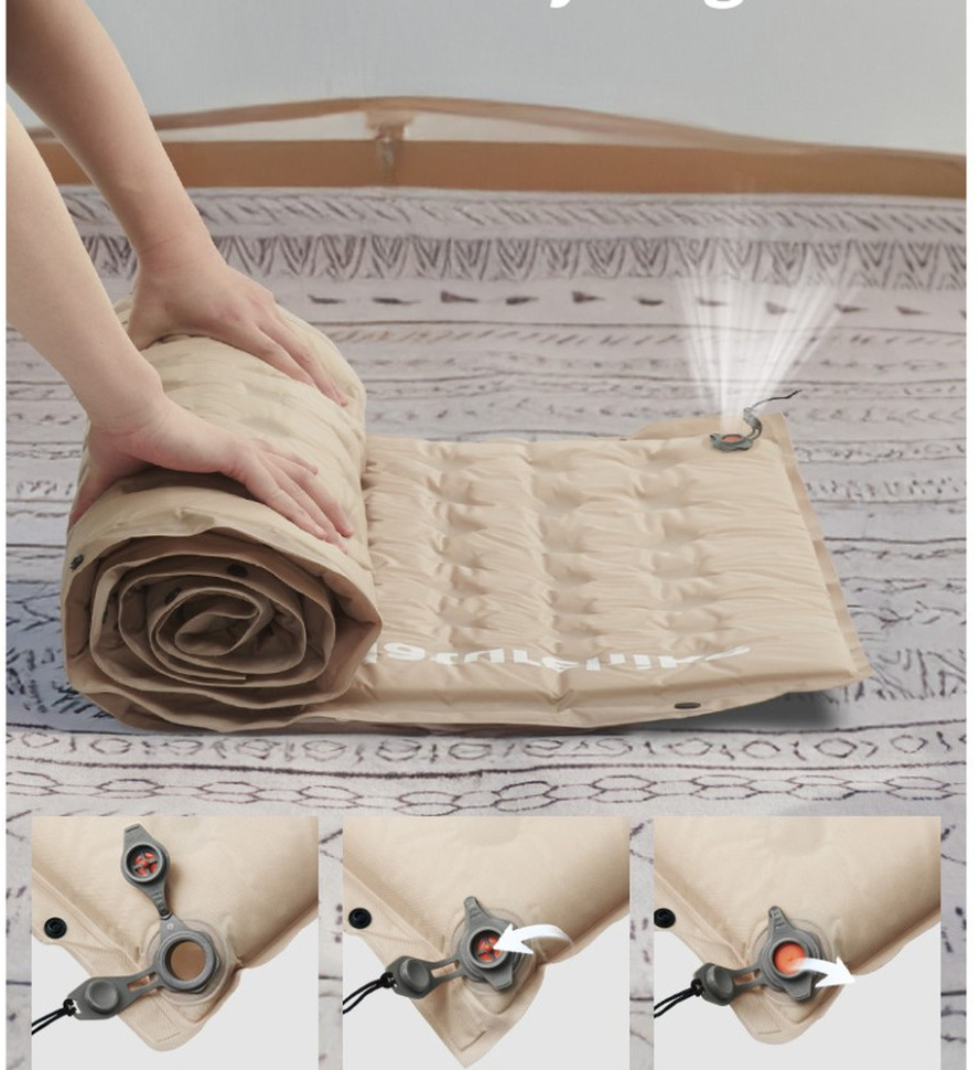 Коврик самонадувной Naturehike CNK2550WS025, 200x65x6 см, бежевый фото 4
