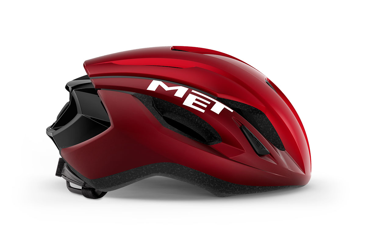Шолом Met STRALE CE розмір M (52-58), red metallic/glossy, червоний металік глянцевий фото 2