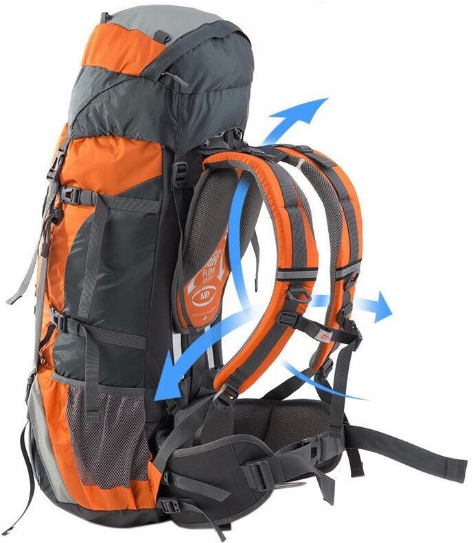 Рюкзак Naturehike NH70B070-B, 70+5 л, оранжевый фото 3