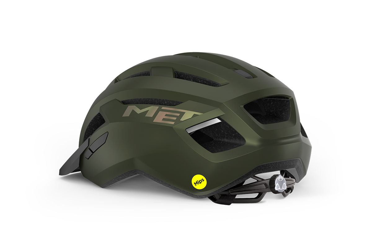 Шлем Met ALLROAD MIPS CE размер M (56-58), olive iridescent matt, оливковый радужный матовый фото 3