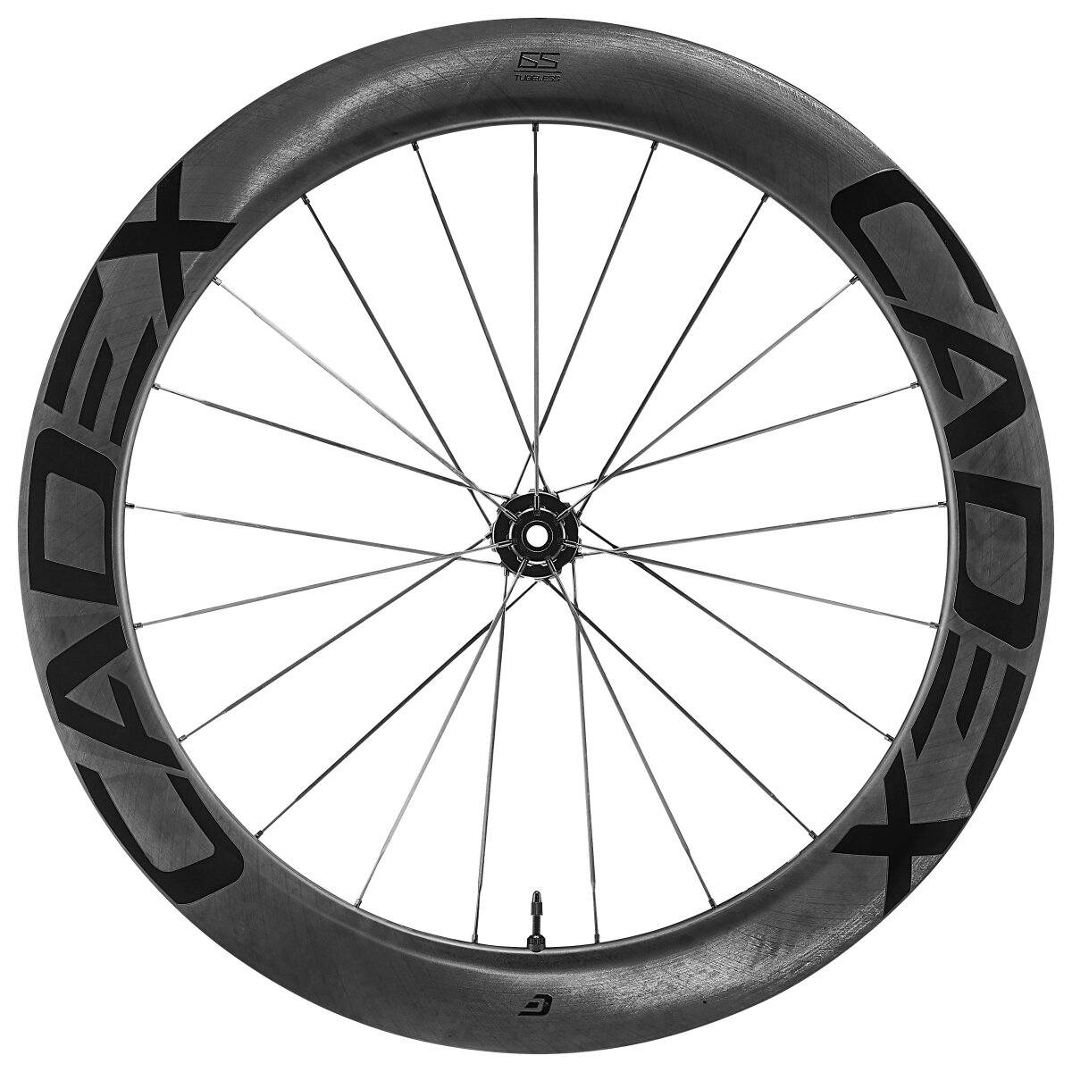 Колесо пер. 700C Cadex 65 DB 12 x 100mm, Centerlock, Tubeless, Grey/Black фото 