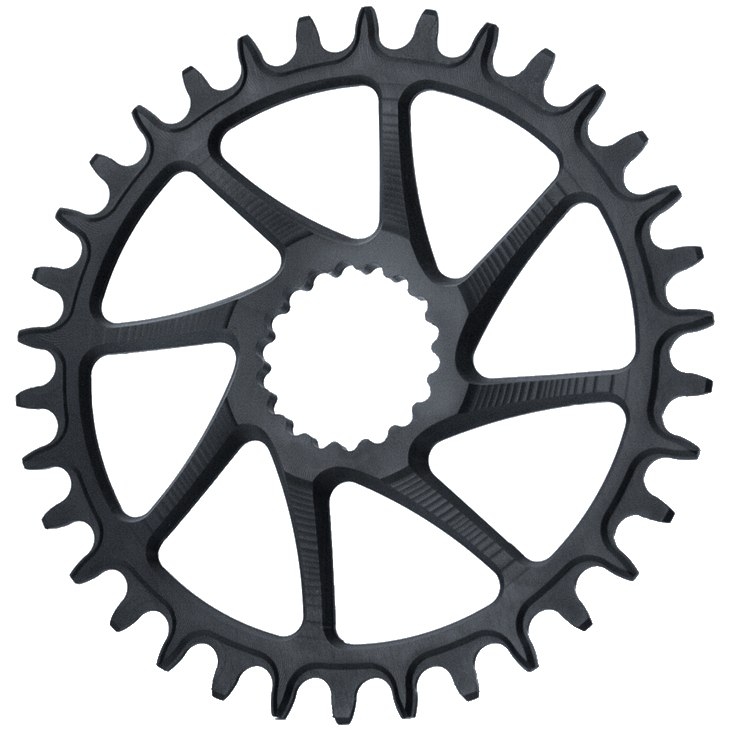 Зірка Garbaruk, direct mount, AL 7075-T6, narrow-wide, 36 зубів, чорна (сумісна з Cannondale Hollowgram Si/Si 2016, SiSl2) фото 