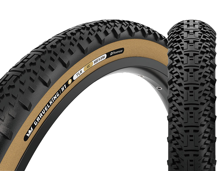 Покрышка 700x40C Panaracer GRAVELKING X1 R GEN2, черная с бежевой боковиной фото 