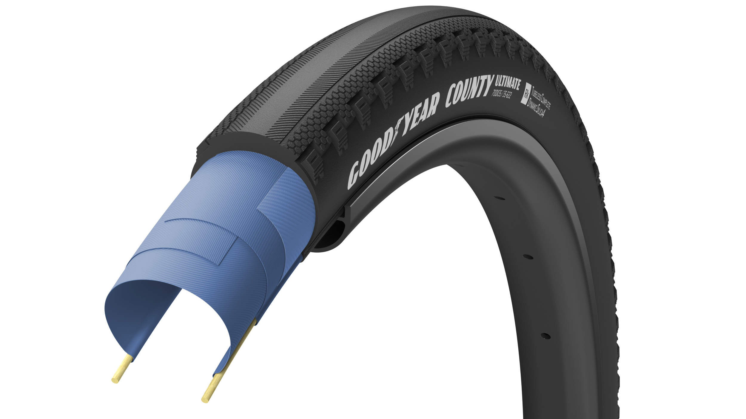 Покришка 700x40 (40-622) GoodYear County Tubeless Ready Folding Black, 60tpi фото 