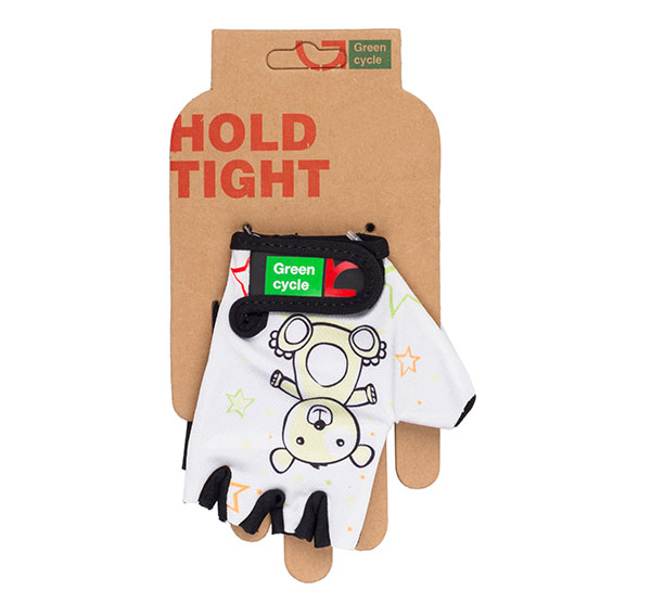 Перчатки Green Cycle NC-2532-2015 Kids без пальцев M белые