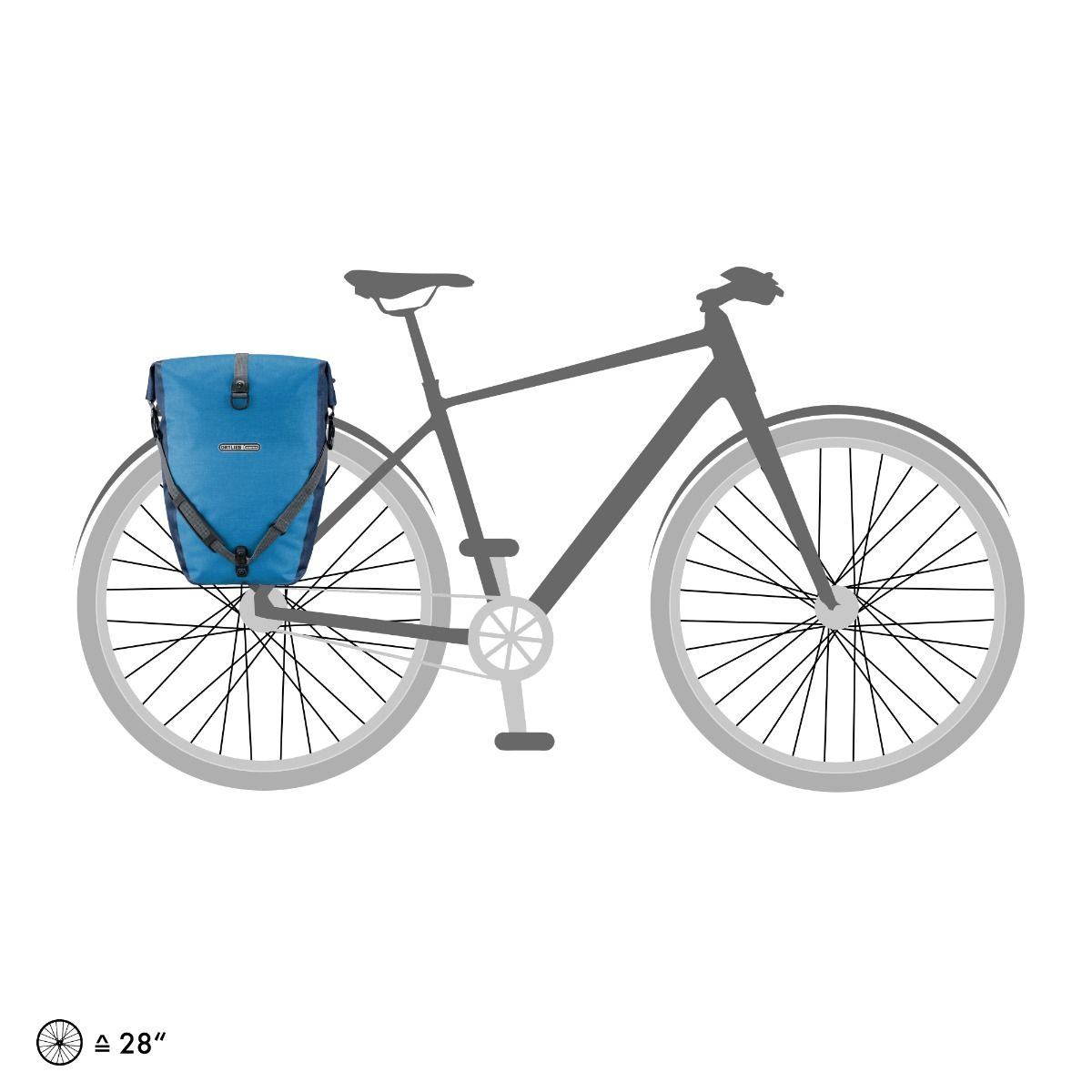 Гермосумка велосипедная Ortlieb Back-Roller Plus dusk blue-denim, 20 л фото 5