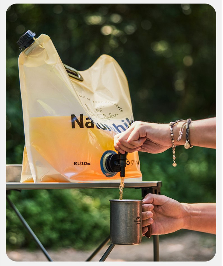 Контейнер складной для води Naturehike CNK2450CF027, 10 л, желтый фото 2