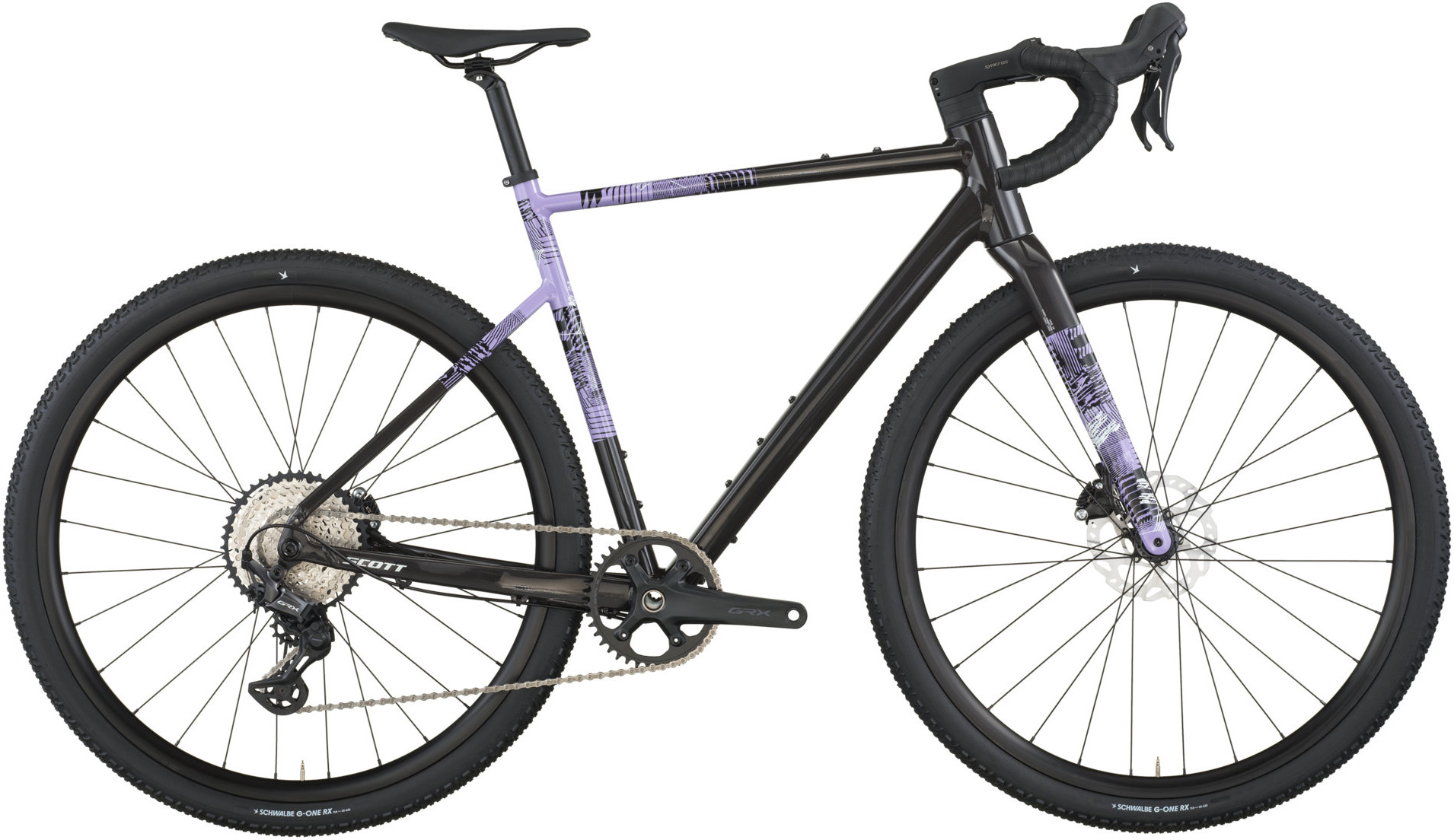 Велосипед 28" Scott SPEEDSTER GRAVEL 10 рама - L Carbon Black / Tulip Purple B6 фото 