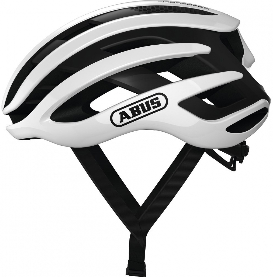Шлем ABUS AIRBREAKER, размер M (52-58 см), Polar White, бело-черный