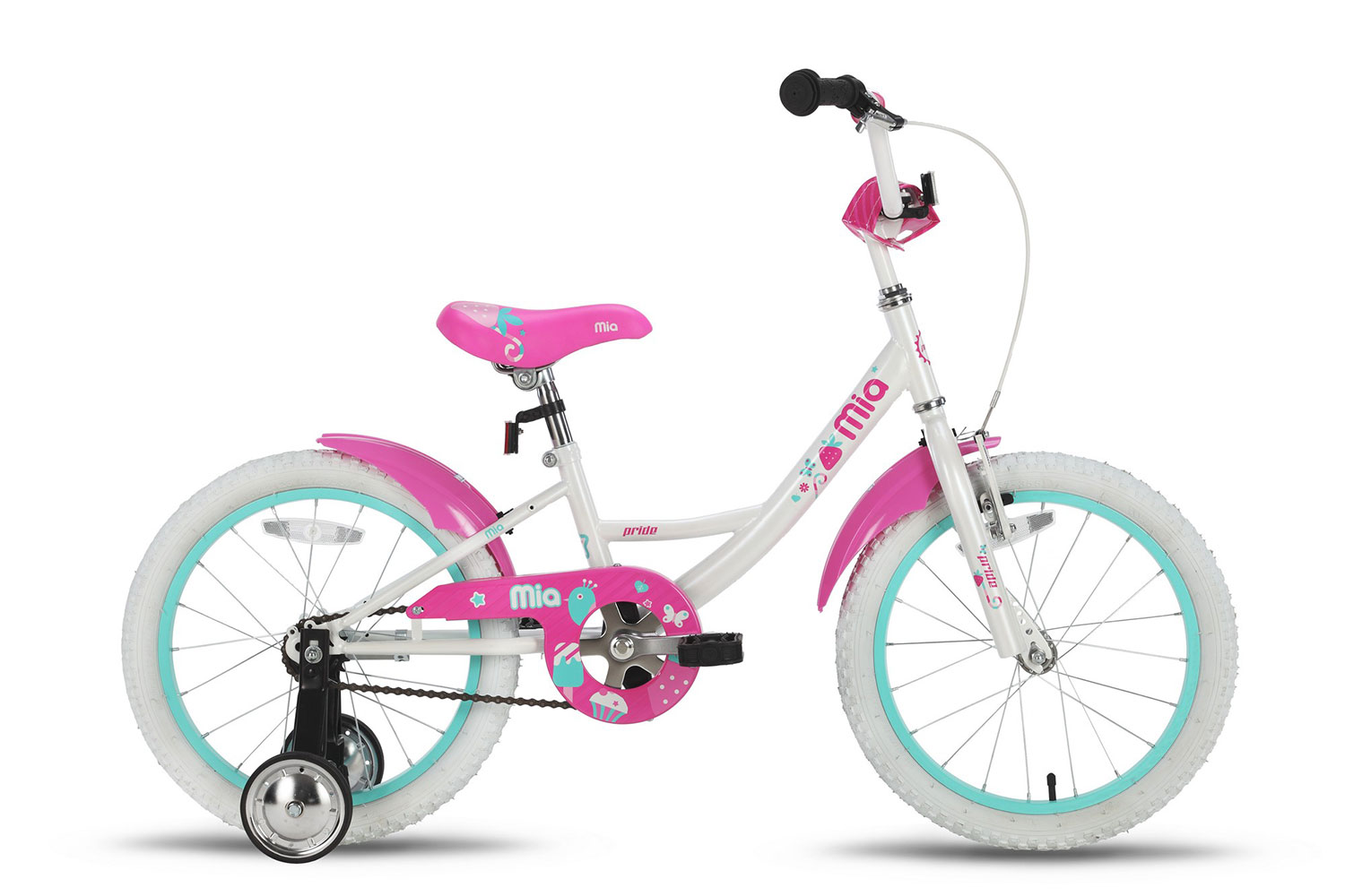 Велосипед 18" Pride MIA бело-розовый глянцевый 2016