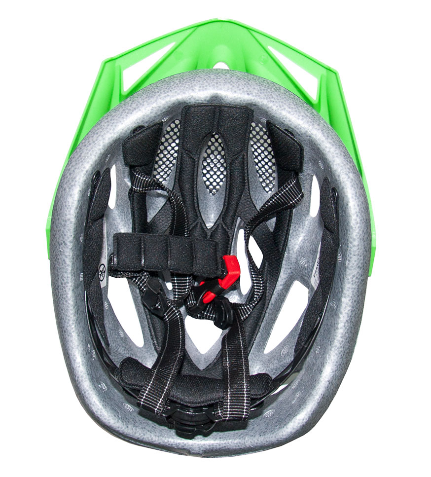 Шлем детский Green Cycle Fast Five размер 50-56см черно-зеленый фото 3