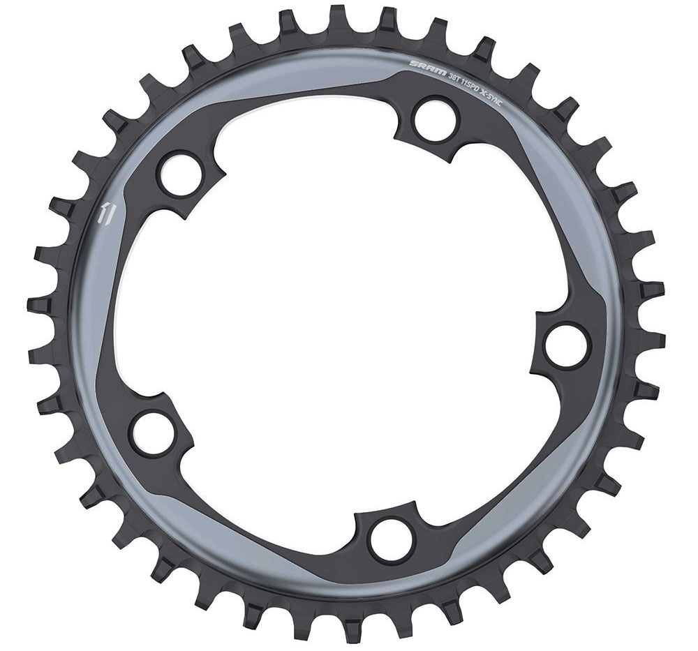 Звезда к шатуну Sram X-SYNC CRING AL7, 38T, 11-ск., 110 мм, Grey Anodized фото 