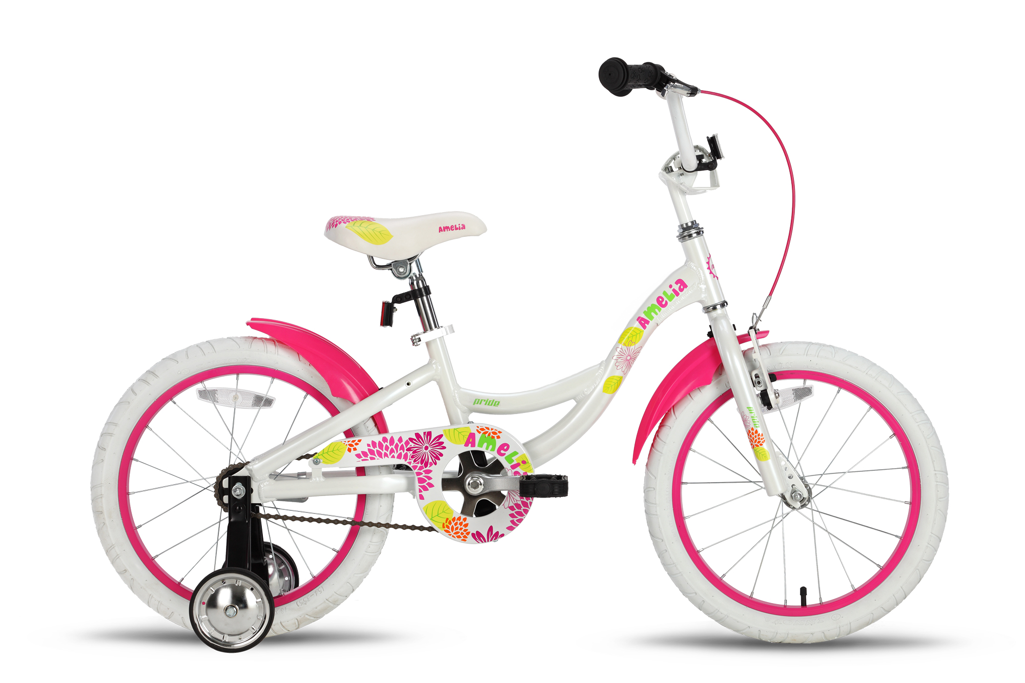 Велосипед 18 '' Pride AMELIA біло-рожевий глянцевий 2016 фото 